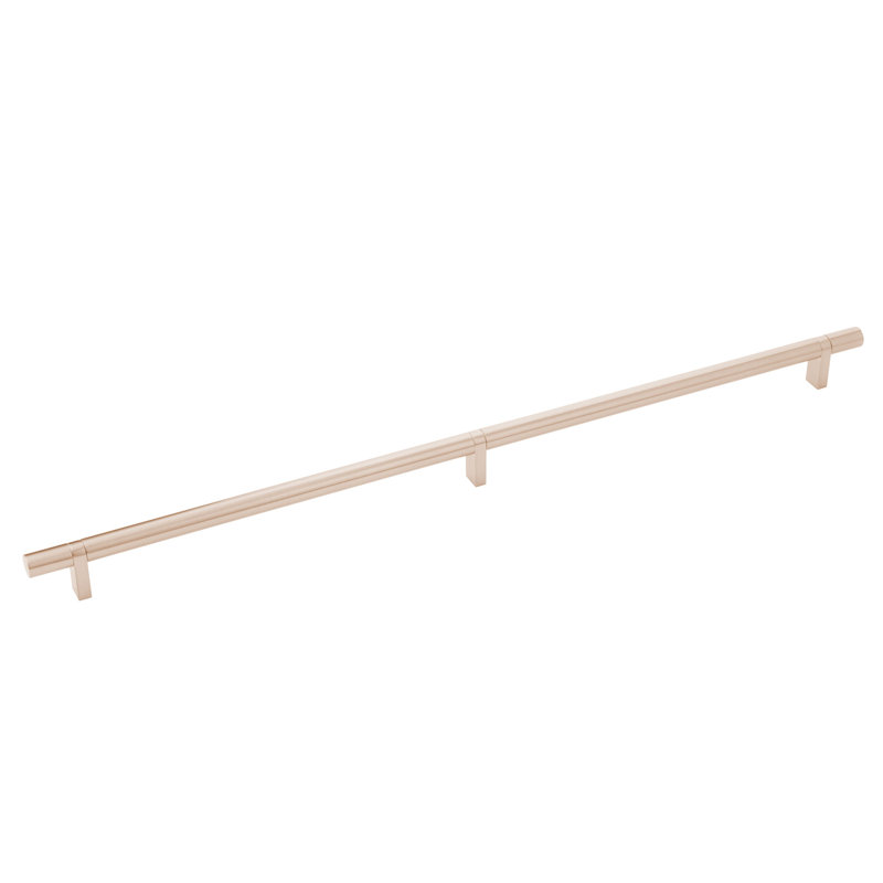 Poignée de meuble rectangulaire Emtek Select 20 "C-C, tige de bar rectangulaire, barre lisse, Cuivre satiné