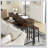 59 Inch Farmhouse Bar Table with Power Socket, LED Light, and 3 Saddle Stools for Versatile Living Spaces