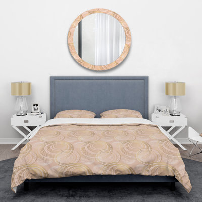 Ensemble de housse de couette abstrait géométrie de luxe mid-century