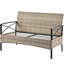 Mobilier de patio saisonnier: 4 pe avec table d'extérieur en métal noir: 4 et coussins
