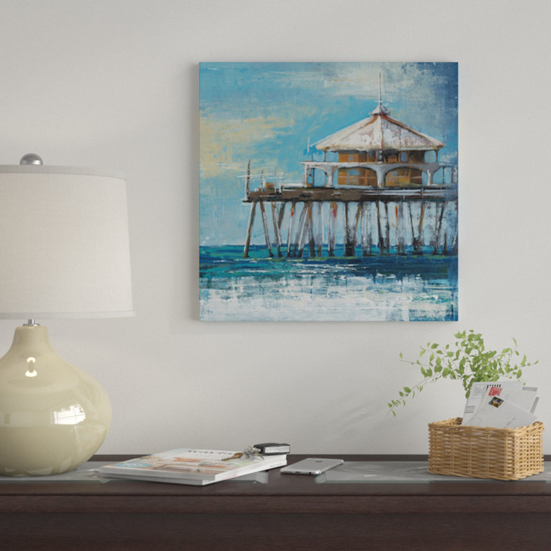 « boardwalk pilier », reproduction sur toile, H 12 po x l 12 po x P 1,5 po, Pas de tapis, Toile tendue