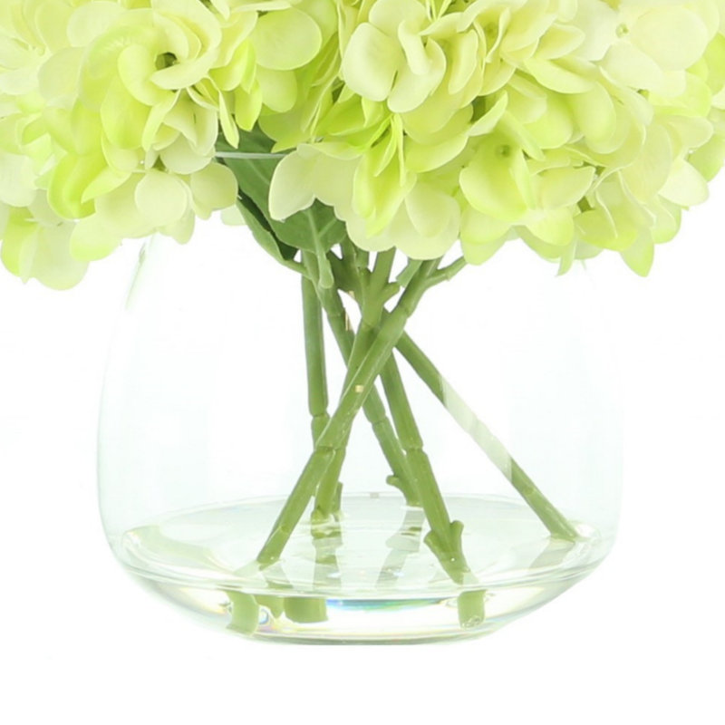Hydrangea Bouquet In Vase, Lime Green
