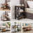 Rustic End Table with Open Shelves – Farmhouse Side Table for Living Room or Bedroom, Durable Wood & Metal Accent Table for Small Spaces-826402464