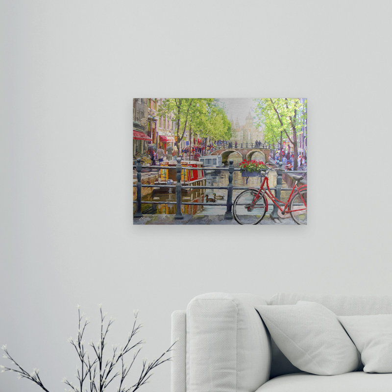 Art flottant en aluminium brossé «Amsterdam Landscape» The Macneil Studio