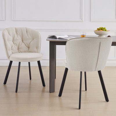 Mathena Soft Frabic Upholstered Dining Chair