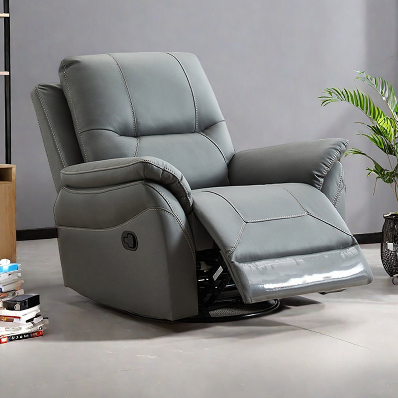 Modern Single Adjustable 360° Rotate Recliner, Gray