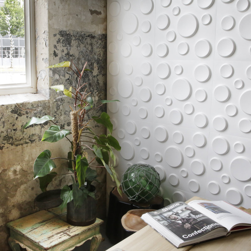 Panneau mural en fibres naturelles de L 19,68 po x L 19,68 po Cotati