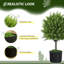 Ensemble de 2 plantes artificielles décoratives, plantes artificielles pour la maison, vert
