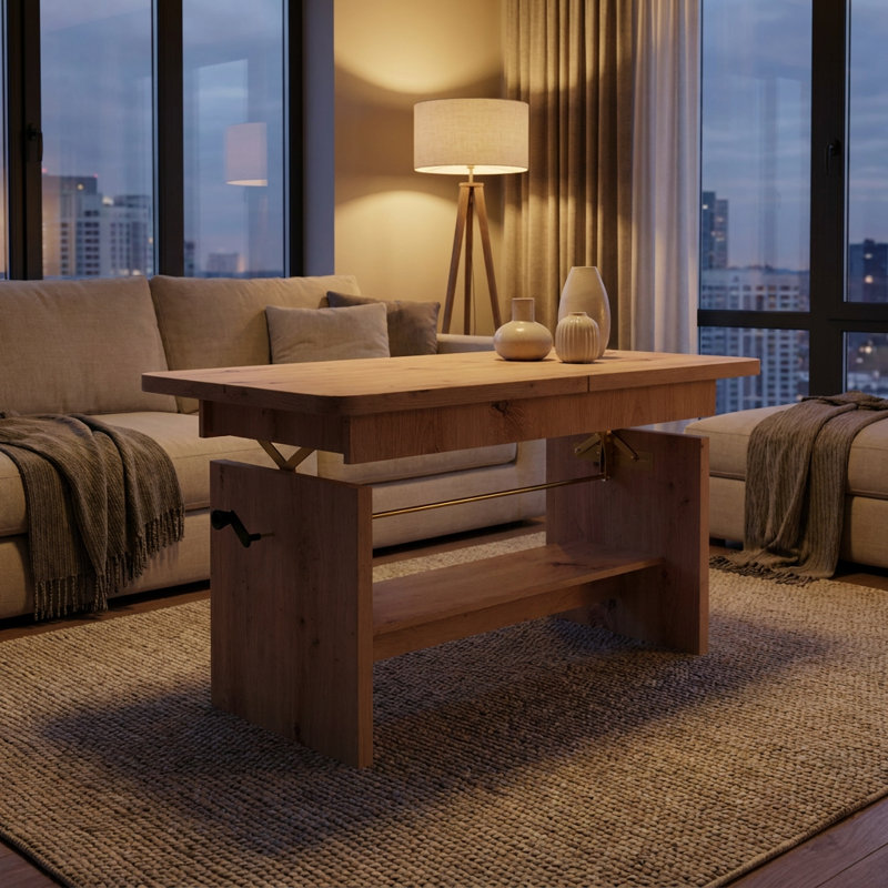 Lift Top Coffee Table with Storage, Artisan