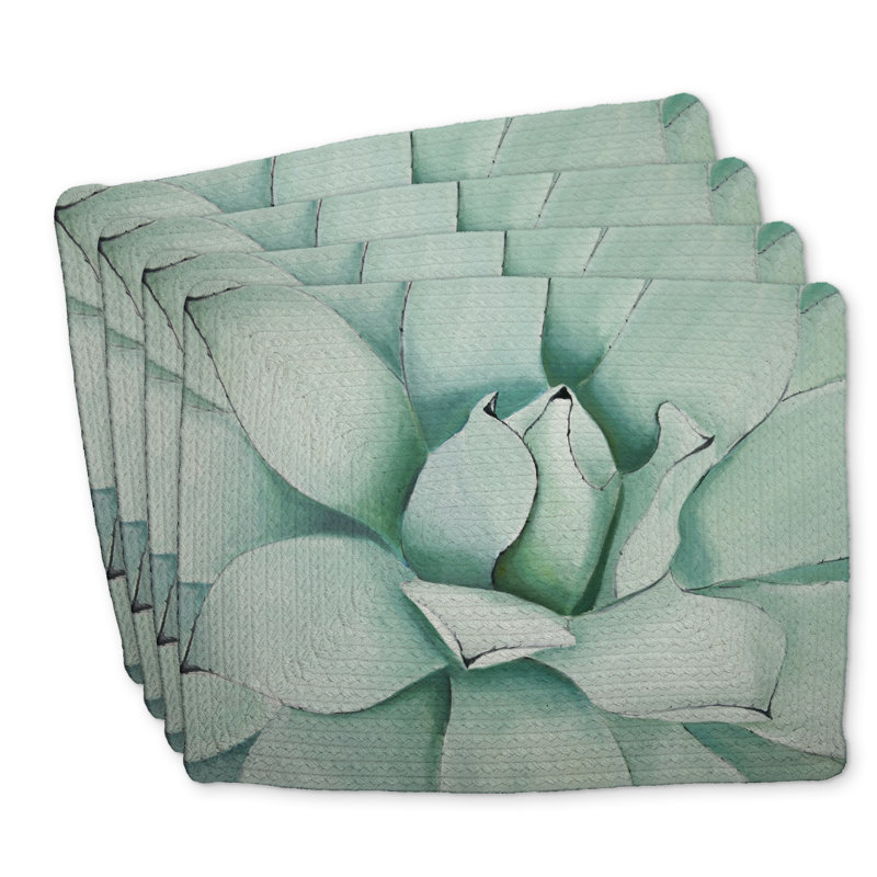 Ensemble de 4 napperons en polyester tressé