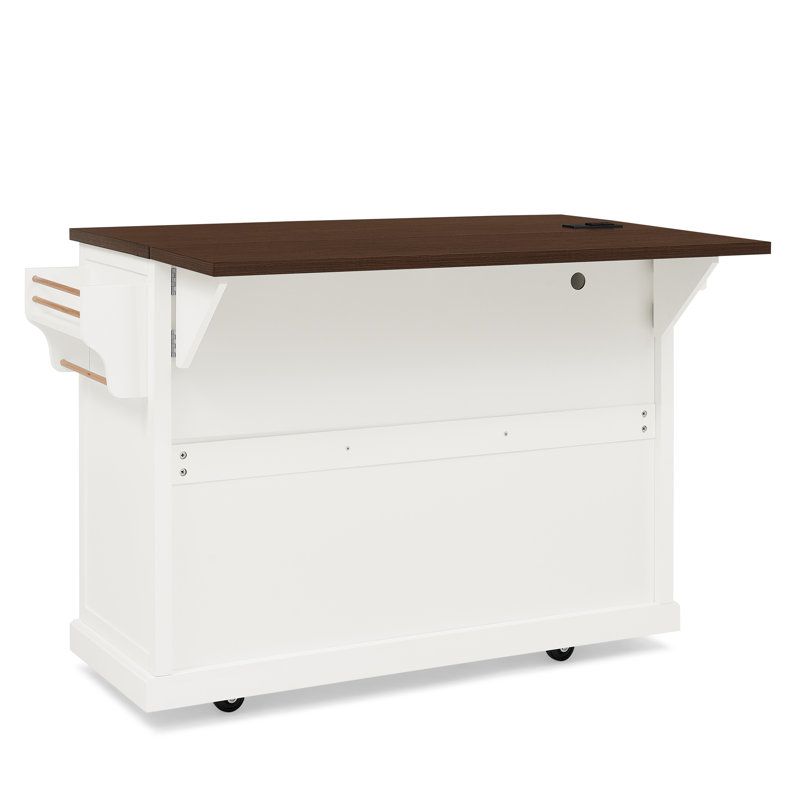 47.2 " W Kitchen Cart, White