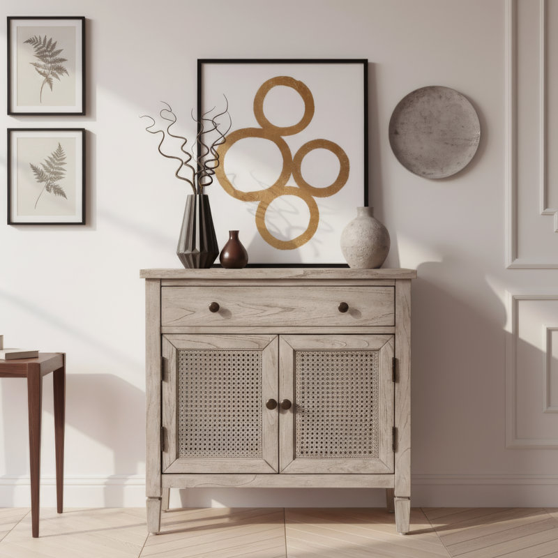 Coffre d'appoint rectangulaire en canne l 30 po Charleston