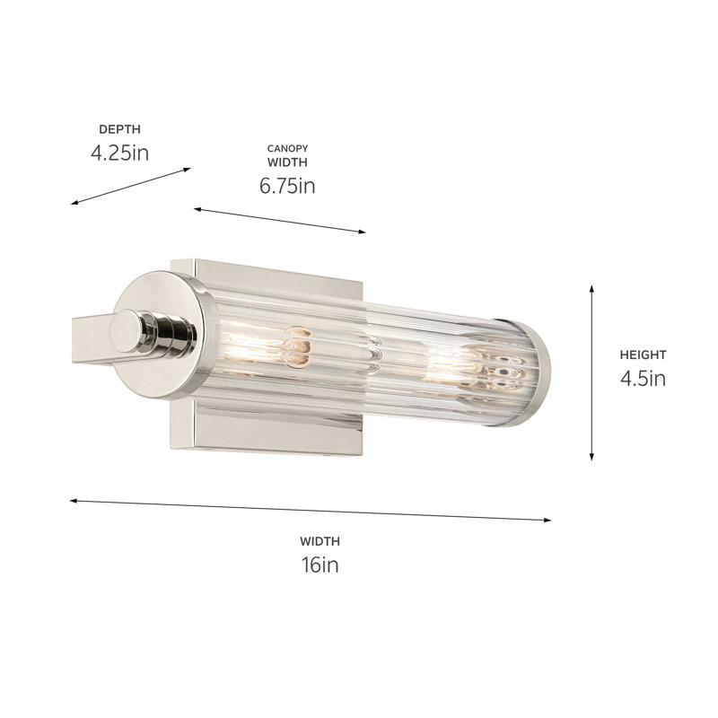 Tarves Steel Armed Sconce, Polished Nickel