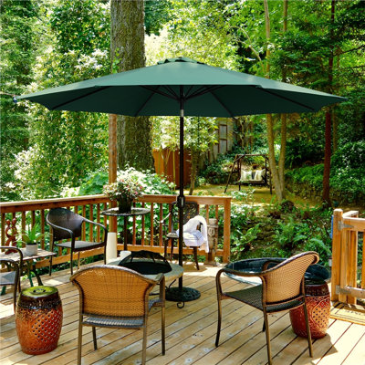 Parasol de patio long avec bouton-poussoir de 132 po Tlit