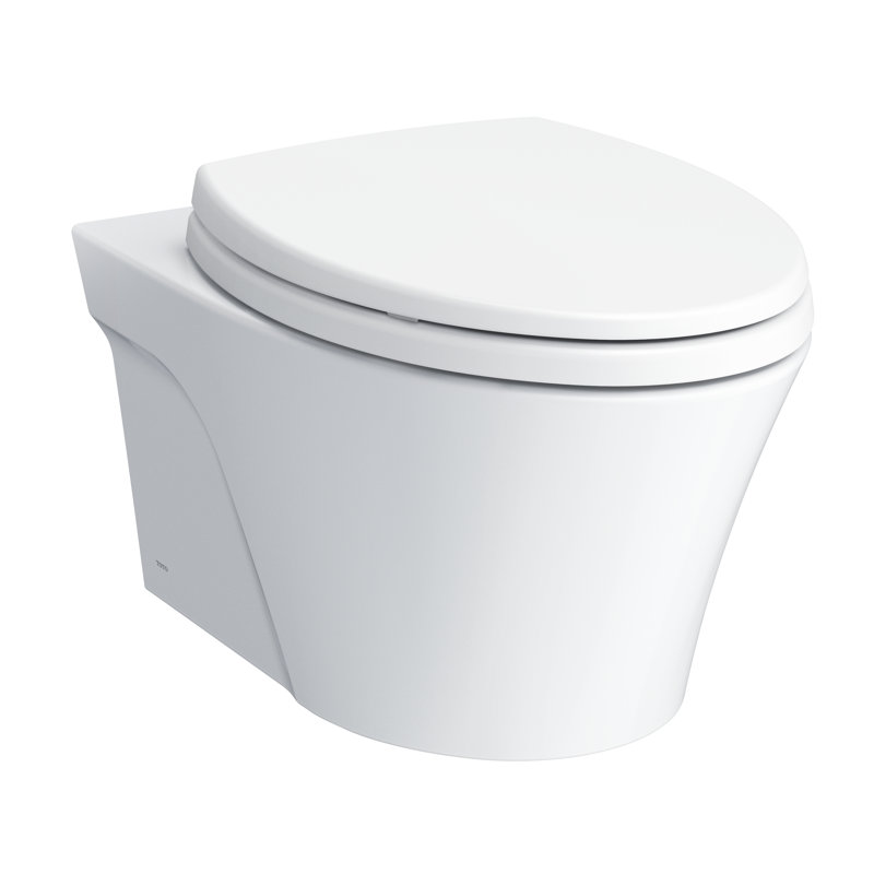 TOTO® AP Wall-Hung Elongated Toilet Bowl with Skirted Design and CEFIONTECT, Cotton White