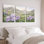 «Mountain Meadow Floral Landscape», ensemble de 3 reproductions d'art sur toile tendues