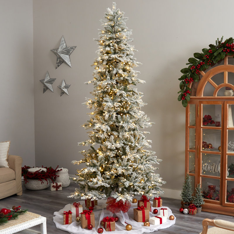 Lighted Artificial Christmas Tree, 9.5' H