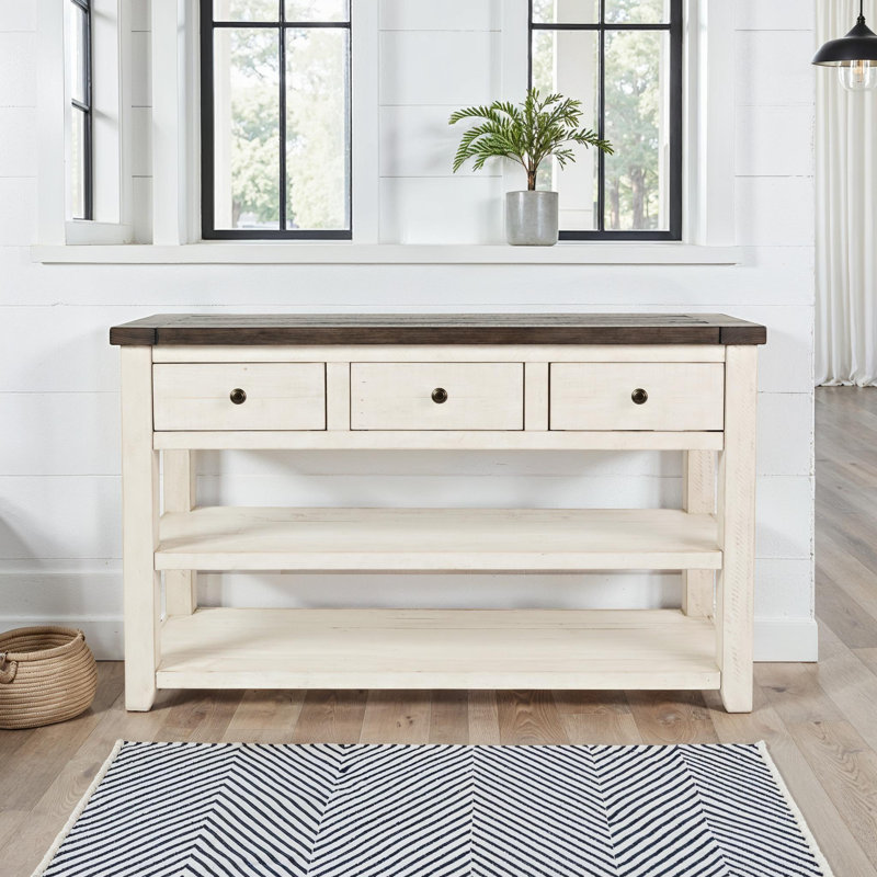 Yoji 50'' Solid Wood Console Table, White