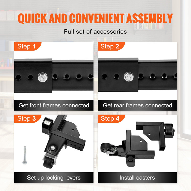 Base mobile, capacité de 1500 lb, réglable de 18 po x 24 po à 26,5 po x 31,5 po, support mobile universel robuste avec roues pivotantes, pour équipement de travail du bois, scie à ruban, outils électriques, machines