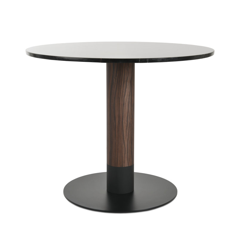 Tango Thick Post Ceramic Dining Table, Black, 29.5"H x 32"L x 32"W