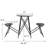 Stowable Side Table and Two Seats