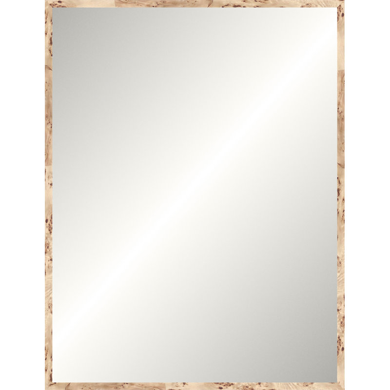 Blonde Burl Mirror, Medium rectangle
