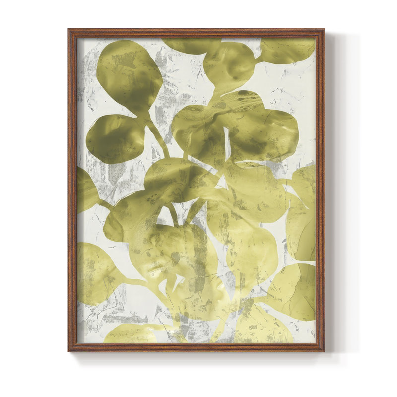 «Green Leaf Shimmer I», Noyer, H 21 po x l 17 po
