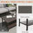 2 Piece Outdoor Patio Set, 70” All-Weather Metal 3-Seat Metal Patio Sofa And Rectangular Coffee Table , Black Frame With Gray Cushions-1904863642-1904863643