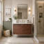 Meuble-lavabo mural simple flottant pré-assemblé de 36 po avec comptoir en céramique à 1 trou-1272402782