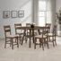 Ensemble de table de salle à manger à hauteur de comptoir extensible Horizon avec chaises rembourrées (7 pièces)