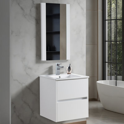 Oquendo 20.375'' Single Bathroom Vanity with Ceramic Top