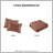 Reversible 3-piece Bedding Set, Polyester Clay Red For Modern Home Comfort