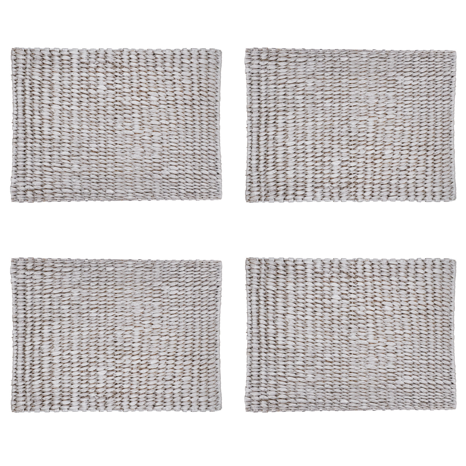 4 Piece Placemat Set, Silver