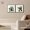 Mustard Geo Set Canvas Print Colourful Wall Decor Set by Art Remedy, Black Frame, 16 x 16