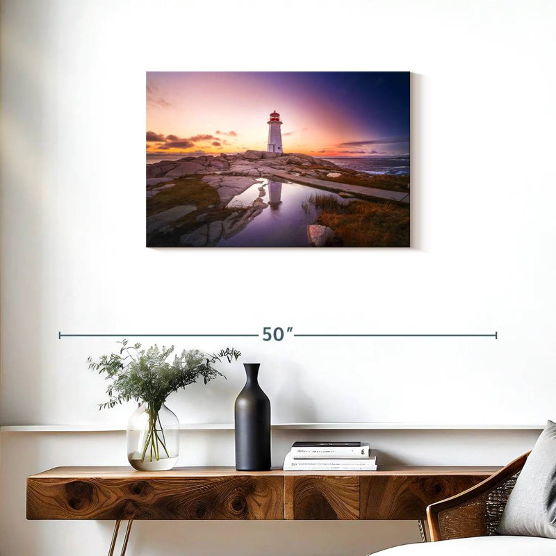 Peggys point lighthouse sunset Aletra, H 20 po x l 30 po