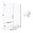 Celesta 46" W x 72" H Hinged Semi-Frameless Shower Door-15662747-15662746