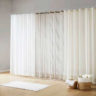 1-Piece Sheer Shower Curtain