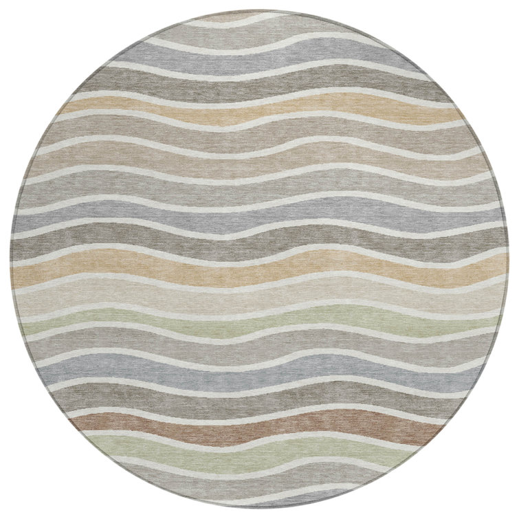 Machine Washable Indoor/Outdoor Micelotta ACN2333 Stripes Rug