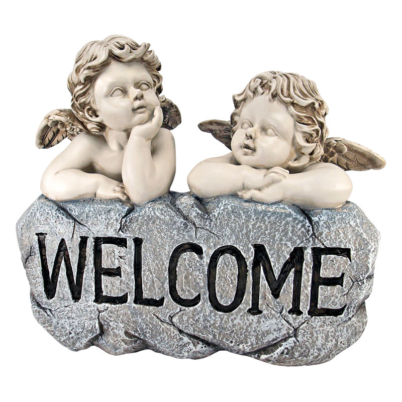 Raphael's Cherub Twins Garden Sign