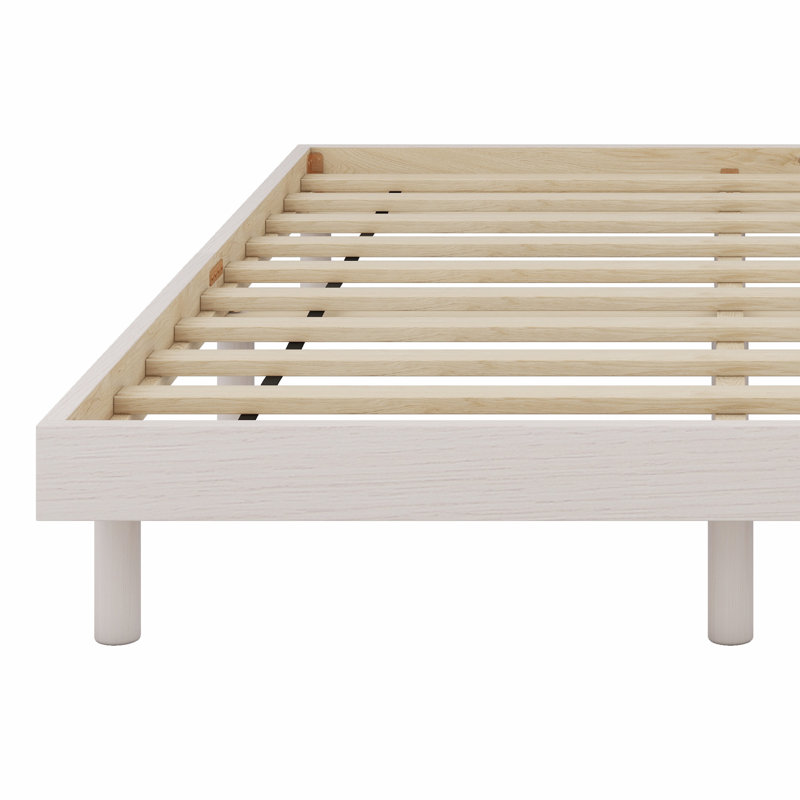 Base de lit plateforme flottante de conception moderne, Double, Blanchies