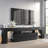 Manjesh  63'' Media Console, TV Stand for TV up to 70",Entertainment Center with LED Lights-633386167