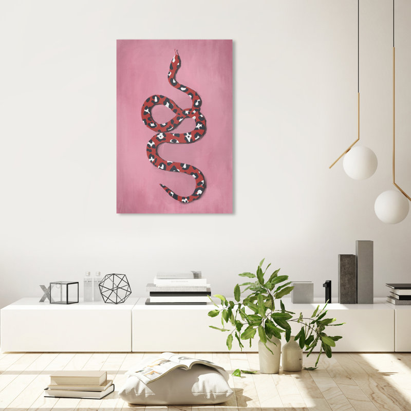 Cadre rose sur toile «Pink Around I», Toile tendue, H 45 po x l 30 po
