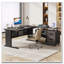 Bureau de direction en L avec tiroir classeur et tablettes-900318074