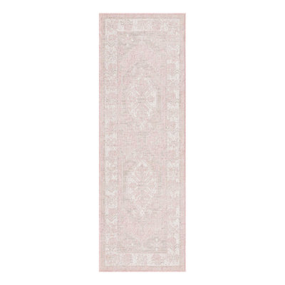 Tapis d'intérieur / extérieur rose Susan