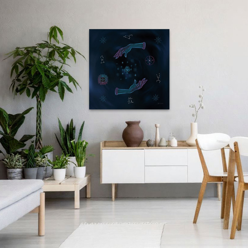 Mystic Magic, art contemporain, H 36 po x l 36 po