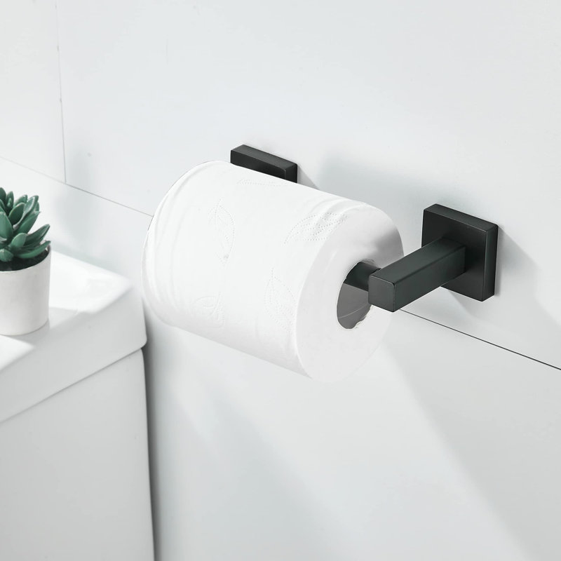 Black Toilet Paper Holder Towel Ring