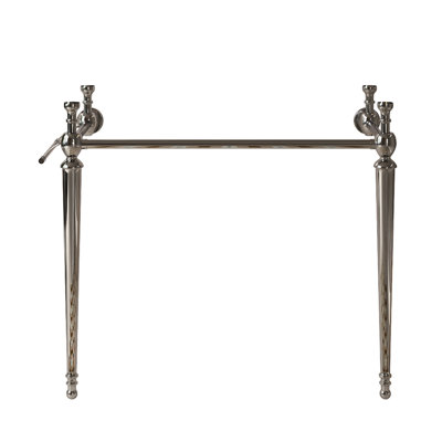 VICI 36" Freestanding Bathroom Console Stand with Iron Legs and Detachable Towel Bar, Chrome Finish (Basin and Faucet Not Included)