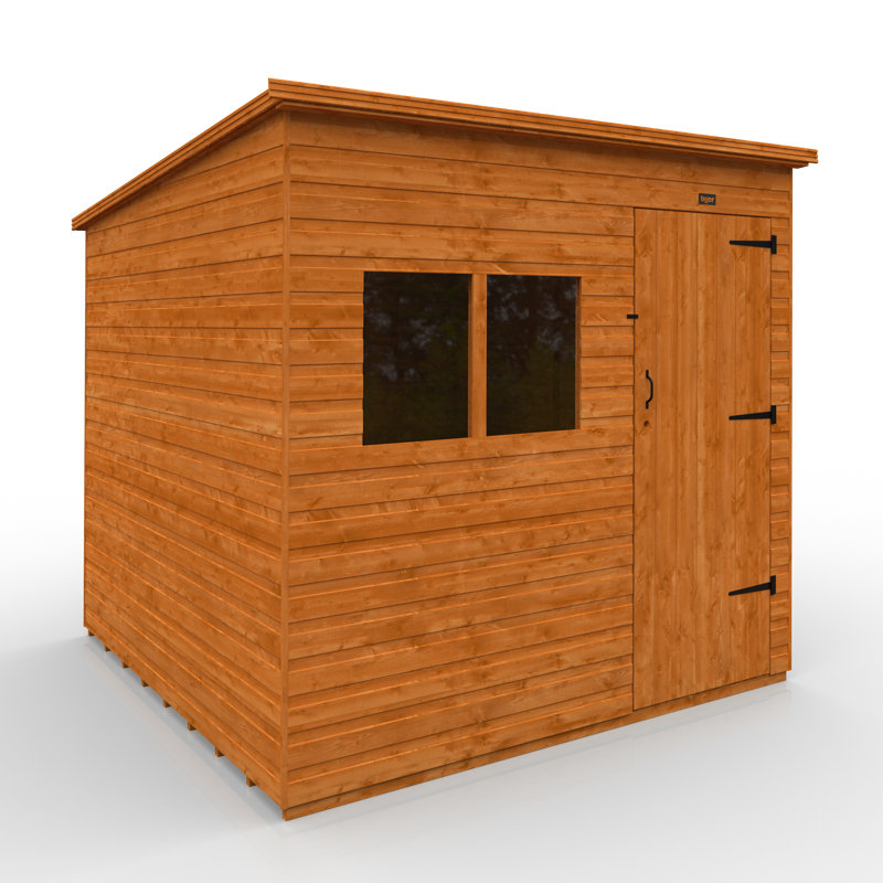 Tiger 8 Ft. W x 6 Ft. D Shiplap Pent Wooden Shed, 8 Ft. W x 8 Ft. D