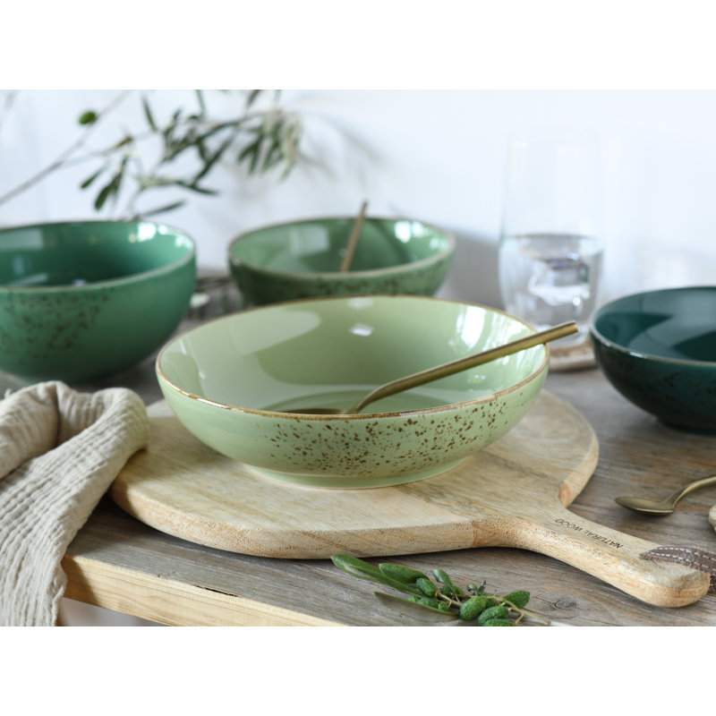 Nature Collection Bowl Set, Tableware Set, Bowl Set, 12 Pieces, Blue/Green