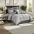 Luxurious Jacquard Bedding Sets, Silver Polyester Comforter For Modern Home